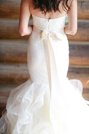 Vera Wang Mermaid Gown With Sash