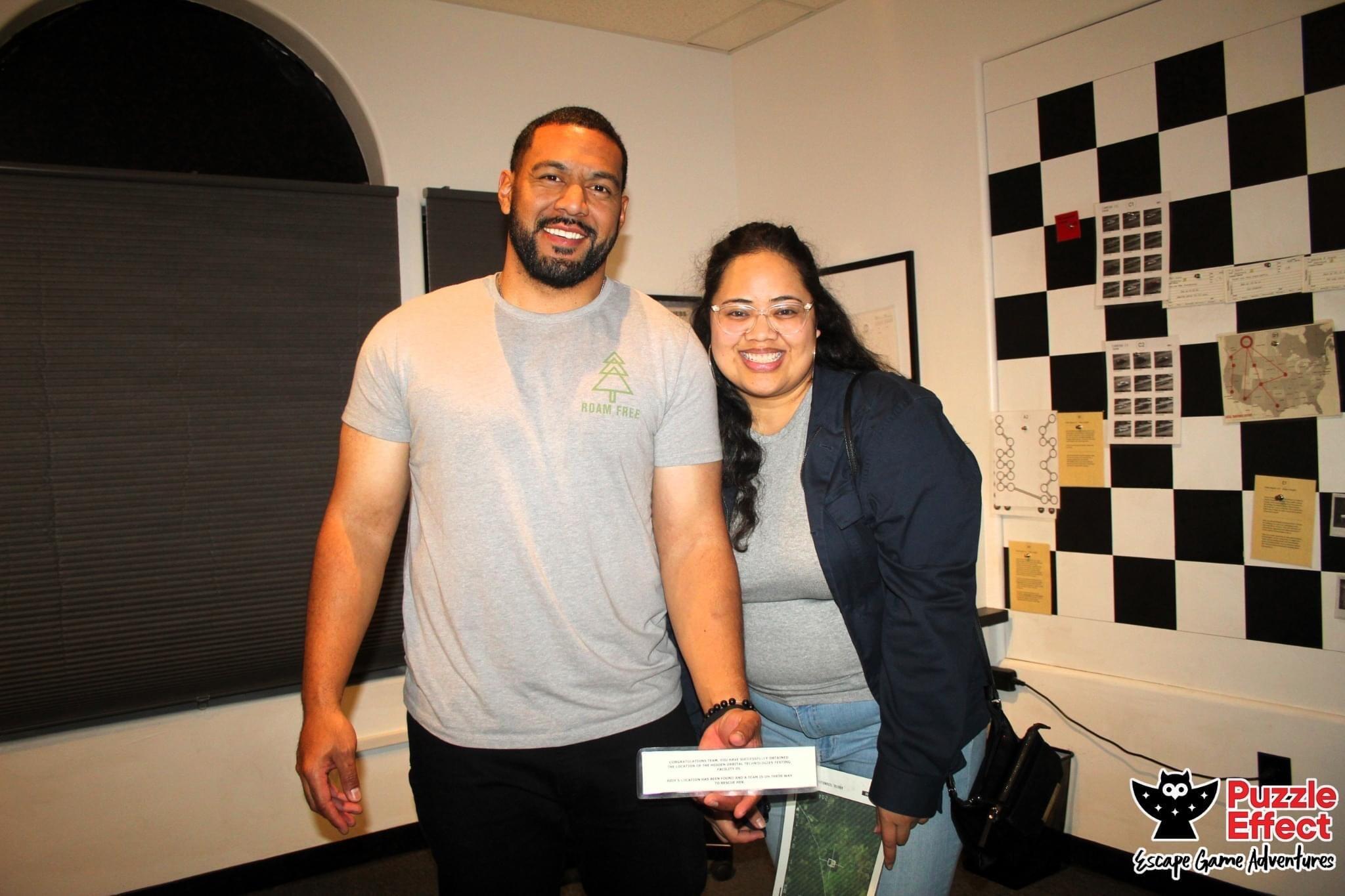 Our first escape room together! We are very competitive and love to solve mysteries.