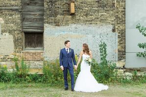 Groom in Custom Navy Suit