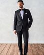 The Black Tux Peak Lapel Tuxedo Black Tuxedo - thumbnail - 1