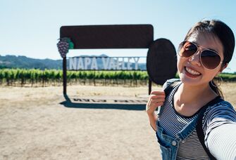 napa valley bachelorette selfie