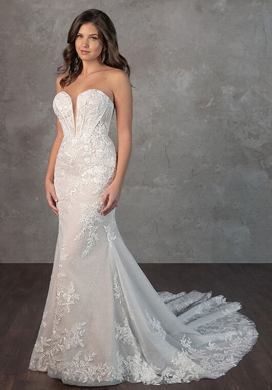 Essense of Australia D4341 Column Wedding Dress - 5