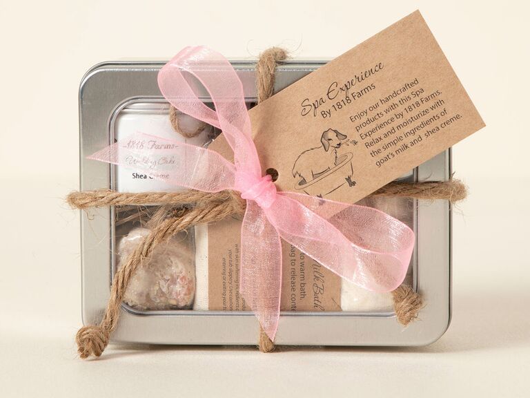 Farm-inspired spa gift set for bridesmaids