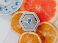 Cushion cut engagement ring