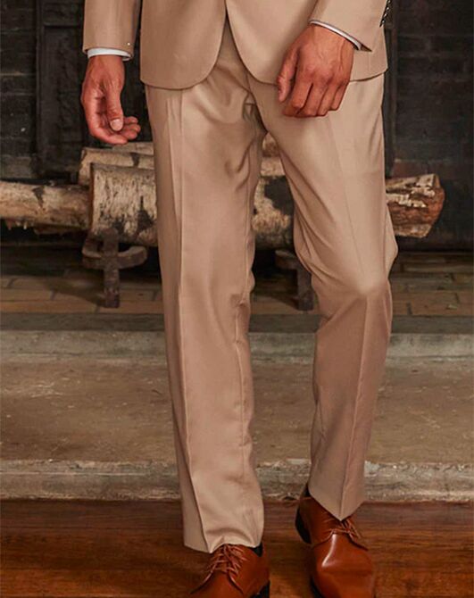 BLACKTIE ATHENS Camel Wedding Suit Champagne Tuxedo - 2