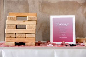 Paper and Wood Reception Decor