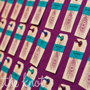 Purple and Blue Escort Cards