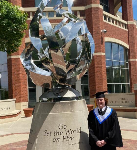 While she was gone, Owen decided to graduate college! Go Jays!