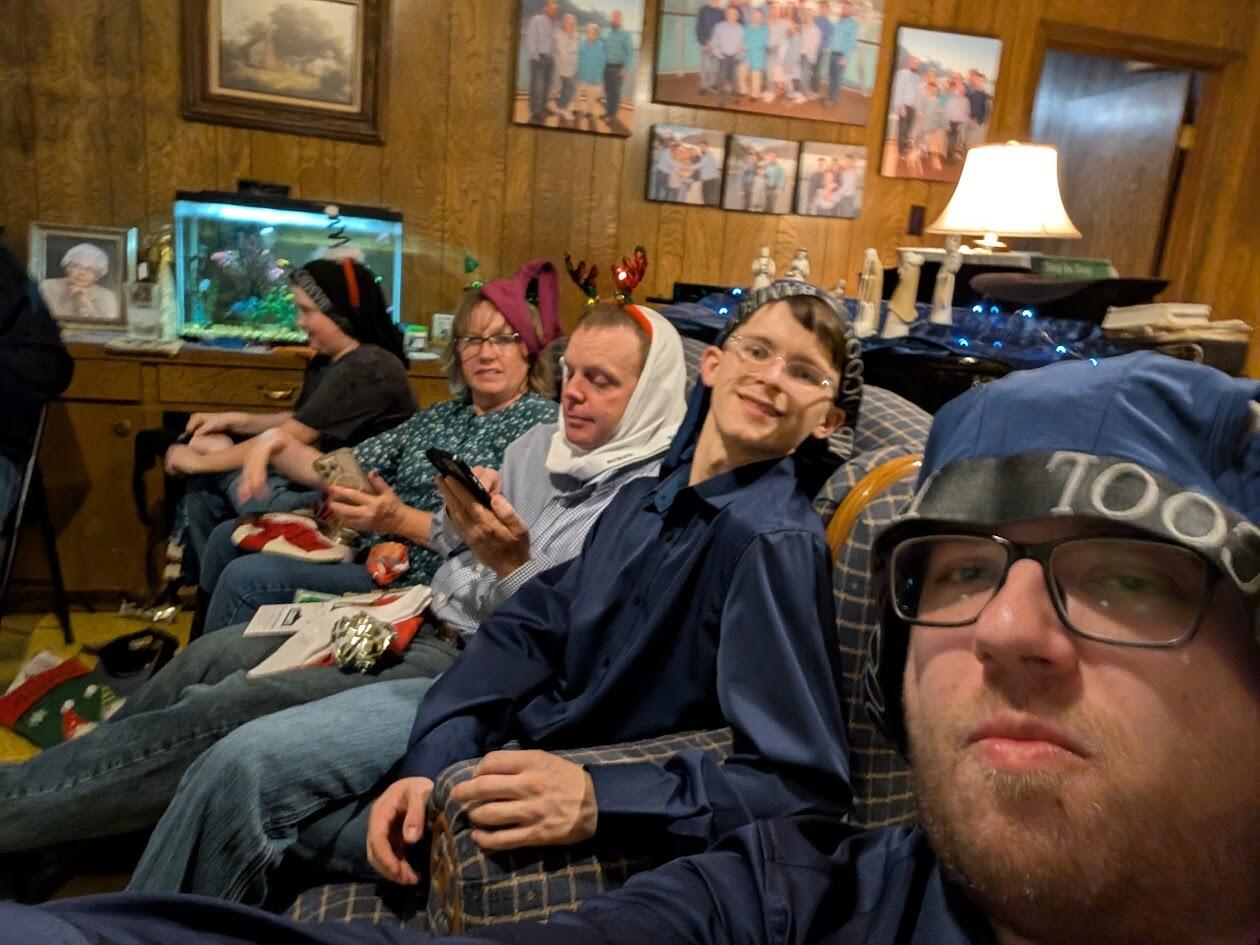 For Christmas, Anthony and Dillon went down to Texas where Anthony got to experience the Galle tradition, getting underwear and wearing it on your head!
