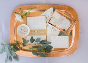 Invitation with Copper Details and Animal Illustration