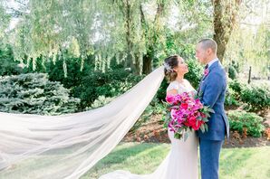 Couple at Wedding at The Rockleigh in Rockleigh, New Jersey