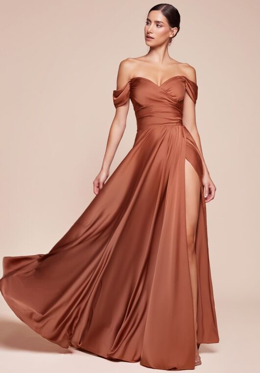 Ladivine 7493 Off the Shoulder Bridesmaid Dress - 4