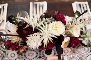 Red and White Floral Centerpiece