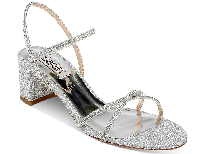 Strappy heels with rhinestones