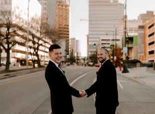 Hunter and Jonathan's black-tie wedding celebration at Magnolia Venue and Urban Garden was one for the books, but it was actually the couple's second 