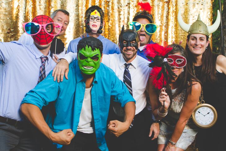 Guests Enjoy the Photo Session with Props