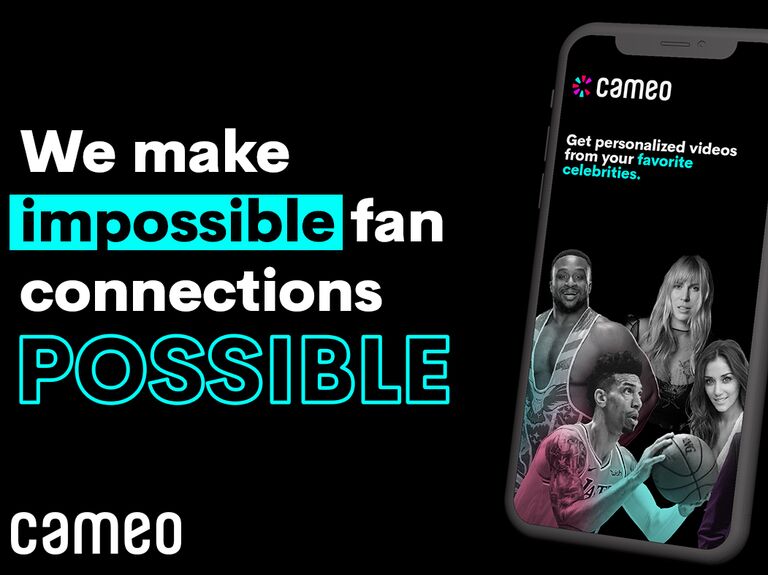 Cameo celebrity video message service just because gift