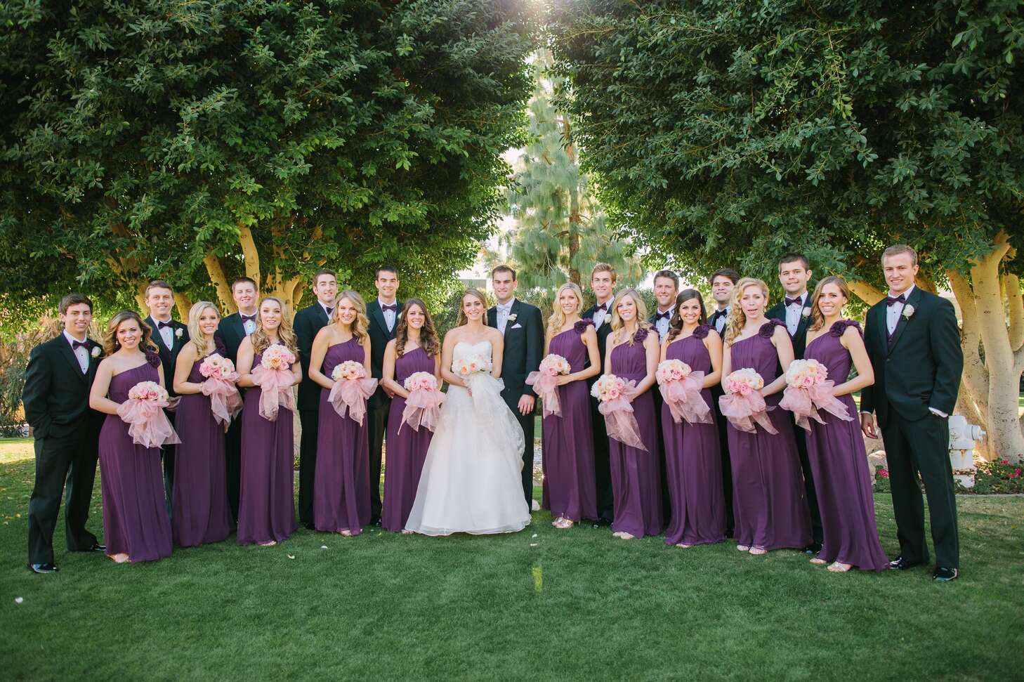 strapless open back dress Purple Chiffon Dress
