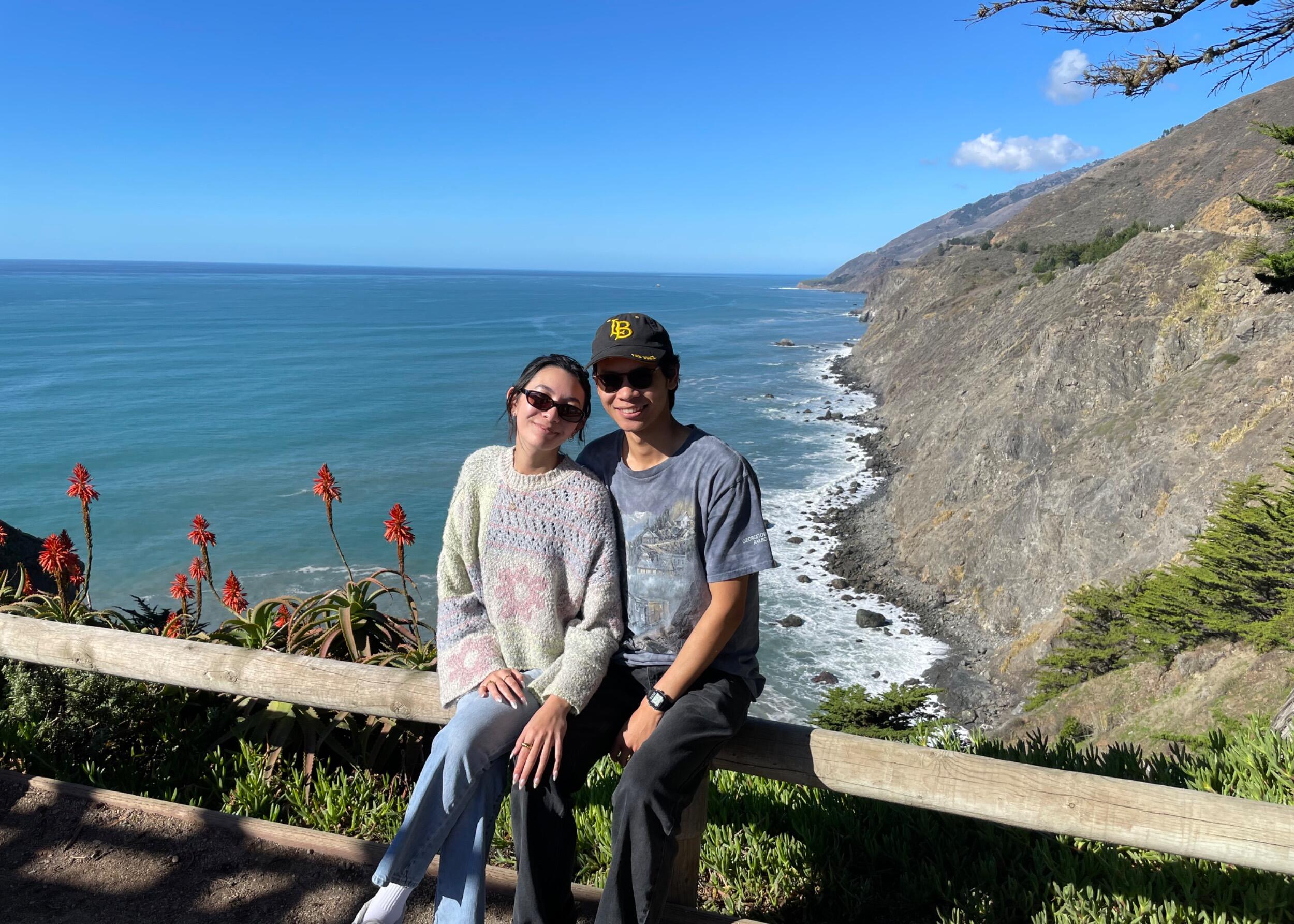 Enjoying the beautiful Pacific Coast in Big Sur, CA.