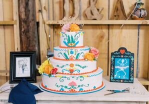 Colorful Mexican-Inspired Wedding Cake