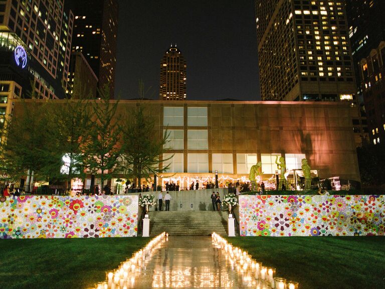 Outdoor wedding venue in Chicago, Illinois.