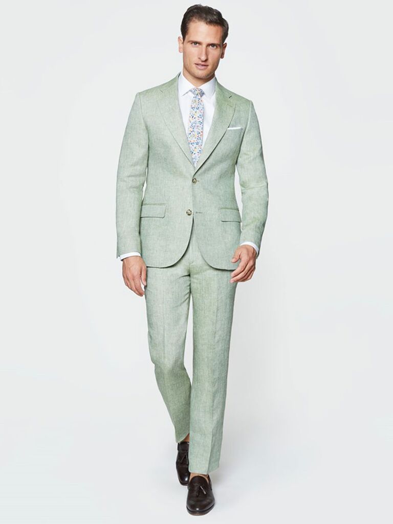 pastel green wedding suit