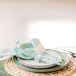 Pale Green Place Setting for Microwedding at The Barn at Willow Brook in Leesburg, Virginia