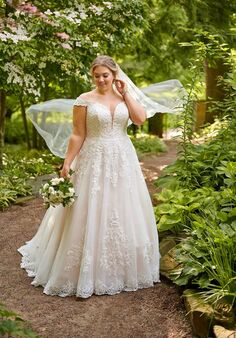 Essense of Australia D2815 plus Ball Gown Wedding Dress