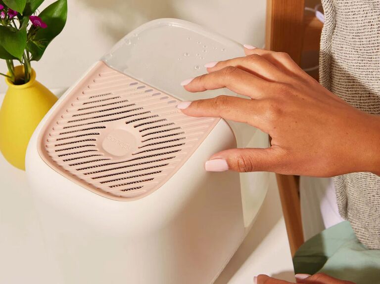 Canopy humidifier and essential oil diffuser in pink gift for wife