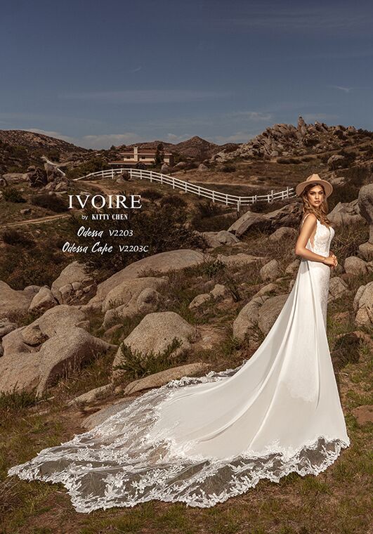 IVOIRE by KITTY CHEN ODESSA, V2203 Sheath Wedding Dress - 4