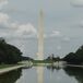 Bride and Groom Wedding Portraits at Washington Monument Reflecting Pool