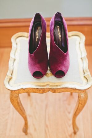 Unique Purple Open-Toe Shoes