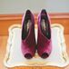Unique Purple Open-Toe Shoes