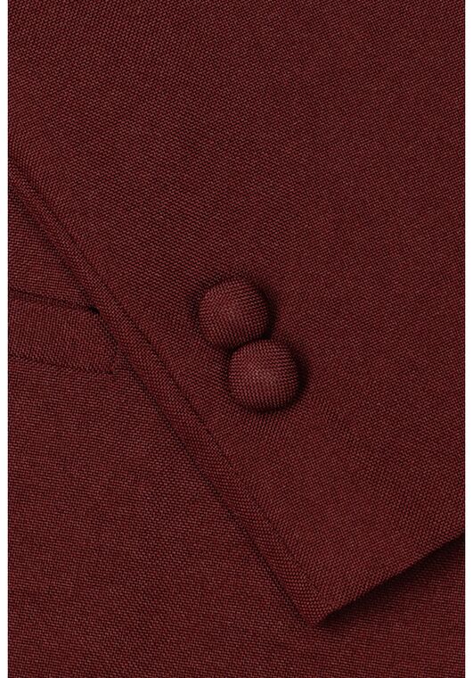 Little Tuxedos "Mason" Kids Burgundy Suit (5-Piece Set) Flower Girl Dress and Ring Bearer Outfit - 6