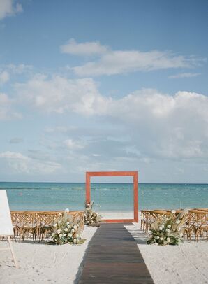 Beach Wedding Ceremony at Banyan Tree Mayakoba in Mexico