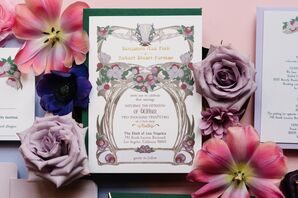 Artful, Colorful Wedding Invitations Customized for a Stylish, Unique Wedding