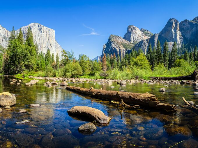 View of El Capitan in Yosemite National Park, California
