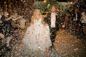 Confetti Wedding Exit at The Faulkner in Jackson, Mississippi