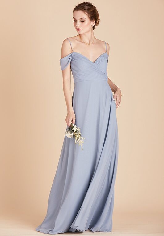 Birdy Grey Spence Convertible Dress in Dusty Blue V-Neck Bridesmaid Dress - 2