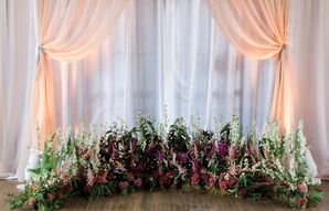 Astilbe and Wildflower Installation at Altar