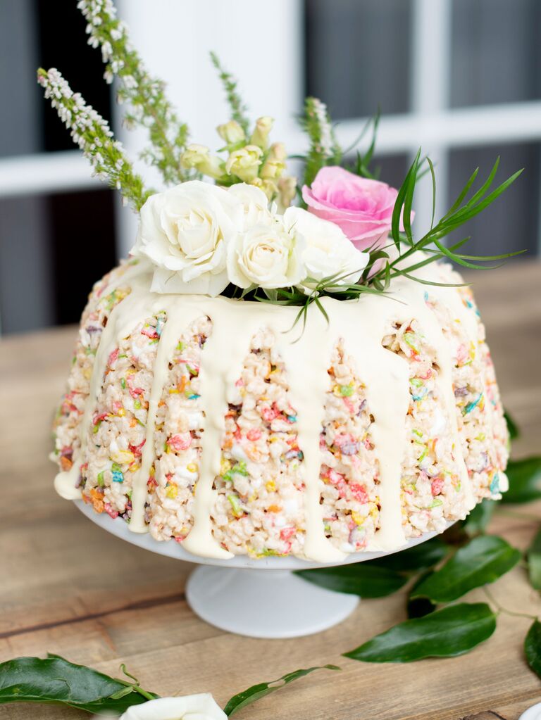 Cereal bridal shower bundt cake