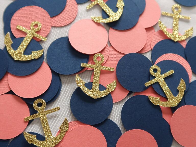 beach themed bridal shower nautical confetti