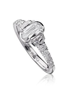 Christopher Designs Emerald Cut Engagement Ring