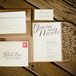 "We chose to marry our different styles by juxtaposing craft paper and feminine fonts and plum ink for our stationary. Rachel Herman, our graphic designer, made us gorgeous invitations that looked like craft paper doilies," says Nicole.