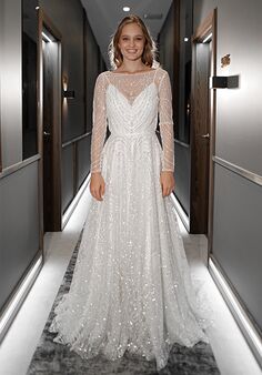 Olivia Bottega 2 in 1 Sparkly Wedding Dress Tirion A-Line Wedding Dress
