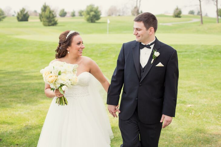 Sarah Luchansky (23 and a food-safety coordinator) and Matthew Sholly (23 and an IT specialist) put a whimsical twist on their formal purple wedding w