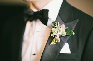 Thistle and Leaf Boutonniere