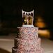 Tiered Cake with Sprinkles and Dog Cake Topper