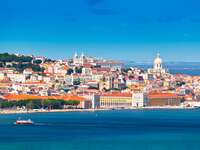 Lisbon Skyline as seen from Almada, Portugal