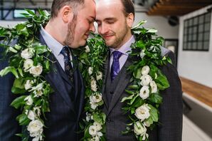 Grooms After Lei Exchange